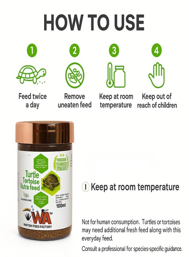 VAYINATO WA Turtle, Tortoise Nutra Feed, 35g, Floating Sticks for Turtles & Tortoise | Balanced Nutrition | All Life Stages | Aqua Culture - Image 5